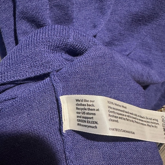 Eileen Fisher Women’s Deep purple Blue Turtleneck Sweater - Picture 7 of 8